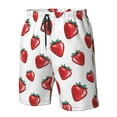 thumbnail image 6 of Uemuo Hand Drawn Strawberry Pattern Men's Swim Trunks Hawaiian Beach Bathing Suit Swimsuits Beach Quick-Dry Shorts with Pockets-3X-Large, 6 of 9