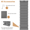 thumbnail image 4 of VOZOGO Over the Door Shoe Organizer, 10-Layer Clear Pockets Hanging Shoe Storage for Room, Fits Sneakers Boots Heels, Gray, 4 of 7