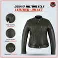 thumbnail image 2 of Daniel Smart Women’s Leather Jacket – Lambskin Motorcycle Leather Jacket with Lightweight Design & Multiple Pockets, 2 of 7