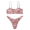 thumbnail image 1 of Traje de baño sexy para mujer, traje de baño de 2 piezas con rayas estampadas, trajes de baño para mujer Fridja  nalpqowj57248, 1 of 7