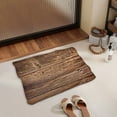 thumbnail image 3 of Anckoeil Wood Grain Print Diatomaceous Earth Bath Mat, Absorbent Non-Slip Floor Mat, Multicolor Polyester Rug, 23.6 x 15.7 in, 3 of 5