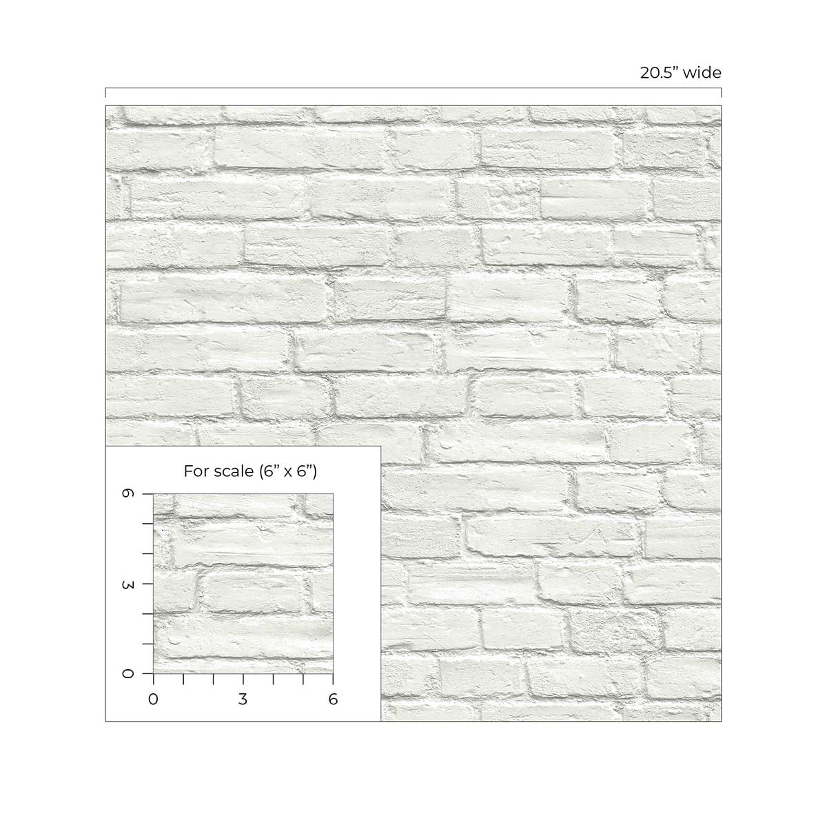 Seabrook Designs  Industrial Faux Brick Prepasted Wallpaper - 20.5 in. W x 33 ft. L