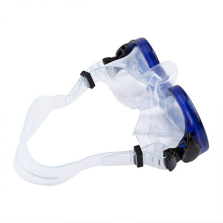 Yosoo Resistant Tempered Glass Lens Mask Snorkel Mouthpiece Snorkeling Combo Set(blue), not easy to fall off,Convenient to join mask and breathing (Best Snorkel Mask For Glasses)