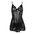 thumbnail image 2 of Gibobby Conjunto de lencería Sexy Conjunto de ropa interior de encaje para mujer, conjunto de ropa interior y ropa interior de encaje con correa(Negro, XXG), 2 of 5