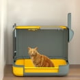 thumbnail image 3 of CAJA DE PARA GATOS CERRADA, CAJA DE PARA GATOS CUBIERTA GRANDE DE 17,5 PULGADAS CONTA, PALA, DESERO DE CAJÓN FÁCIL DE LA LIMPIAR, BANDEJA ProFUNDA DE ENTRADA, 3 of 7