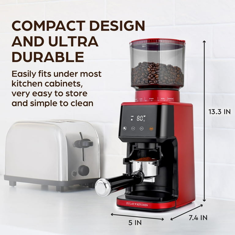 Zulay Kitchen Burr Coffee Grinder with 51 Grinder Settings