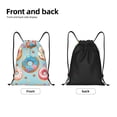thumbnail image 5 of Kdxio Colorful Donut Print Drawstring Backpack Bag,Waterproof Draw String Back Sack, Gym Drawstring Bags Swim Bag For Unisex, 5 of 9