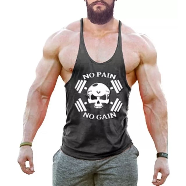 Playera Olimpica Gym Crossfit Hombre Estampado Sin Manga