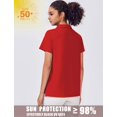 thumbnail image 5 of Pinspark Polo Shirts for Women Moisture Wicking Golf Shirt Lightwight Tennis Top Performance Workout Tshirt Sun Protection Sport Tops with Collar, 5 of 6