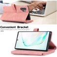 thumbnail image 3 of Design for Samsung Galaxy Note 10 Plus Crossbody Wallet Case with PU Leather Card Holder Slots Kickstand Magnetic Closure Flip Folio Zipper Handbag Cases Shockproof Protective Cover Women Rose gold, 3 of 14