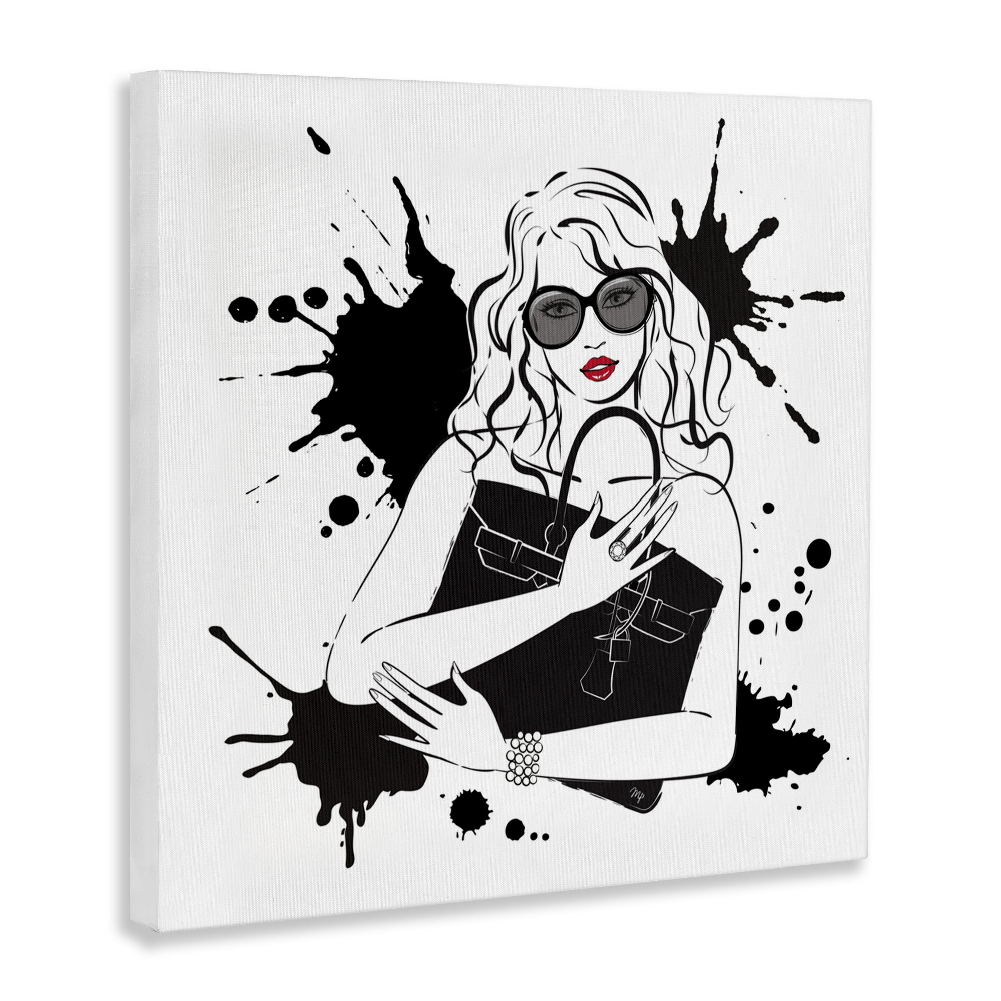 Stupell Industries Black Bag Elegance & Glamour Canvas Wall Art, design by Martina Pavlova