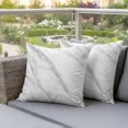 thumbnail image 3 of Outdoor Pillow Covers Abstract Marble Texture Waterproof Pillow Cases 16x16 Set of 2, Nature Stone Artwork Throw Pillow Cover Pillowcase for Patio Balcony Couch Garden, 3 of 9