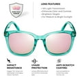 thumbnail image 7 of Square Polarized Mirrored Sunglasses for Women Colorful 80's Anti-Glare TR90 Frame UV Protection Sun Glasses, 7 of 7