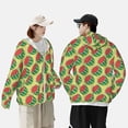 thumbnail image 3 of KLL Summer Watermelon Print Men's Women’s UPF 50+ Sun Protection Outdoor Hoodie Jacket Long Sleeve Fishing Hiking Performance Shirt-Large, 3 of 6
