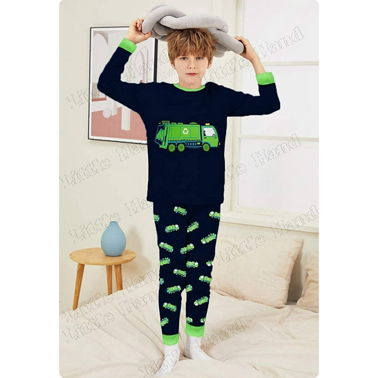 Little Hand Toddler Boys Pajamas 100 Cotton Truck Sleepwear 2 Piece Clothes Sets 5T