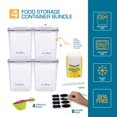 thumbnail image 2 of Los recipientes de almacenamiento de alimentos almacenan harina y azúcar (paquete de 5,3 l/4), 2 of 7