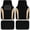 Black and Beige, variant on Leather Waterproof Sporty Car Floor Mats Carpet,Universal Automotive Floor Mat Fit for Sedans, Cars, Mid Trucks, Vans, SUV, Set of 4 (Black and Gray)