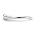 thumbnail image 3 of Sterling Silver Stackable Expressions High 4mm Round White Topaz Ring - Size 9, 3 of 3