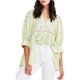 thumbnail image 1 of Free People Blusa tipo túnica con ribete de encaje Time Out para mujer, verde, XS, 1 of 1