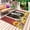 Red Black, variant on Cows Sunflowers Outdoor Rug 5x7 Ft - Reversible Patio Rug Outdoor Camping Rugs, Rustic Farms Barns Flowers Bees Animals Indoor Outdoor Area Rugs, Non-Slip Outdoor Carpet Runner for Deck/Porch