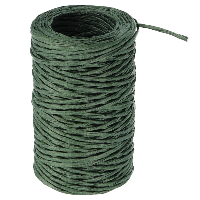 Cuerda de alambre floral de 164 pies, 2 mm, alambre de florista, alambre de hierro cubierto de papel, vid verde