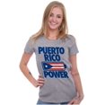 thumbnail image 3 of Puerto Rico Power PR Flag Pride Womens Slim Fit Graphic Tee Brisco Brands S, 3 of 5