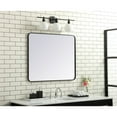thumbnail image 3 of Soft corner metal rectangular mirror 30x36 inch in Black, 3 of 9
