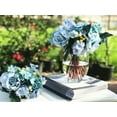 thumbnail image 2 of Enova Home Artificial Rose and Mixed Silk Flowers Bouquet Set of 2 (Sky Blue), 2 of 4