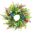 thumbnail image 2 of Simulated Small Flower Wreath Door Hanging Decor Exquisitely Crafted Non-Fading Long Lasting Design For Front Porch Wall Home Spring Courtyard Party Holiday Decoration Housewarming Gift, 2 of 5