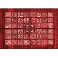 thumbnail image 1 of Ahgly Company Indoor Rectangle Abstract Red Modern Area Rugs, 5' x 7', 1 of 4