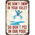 thumbnail image 1 of Hojalata Rectangular 20*30cm Plano Serie Don't Pee In Our Swimming Caligrafía Y Pintura Likrtyny, 1 of 9