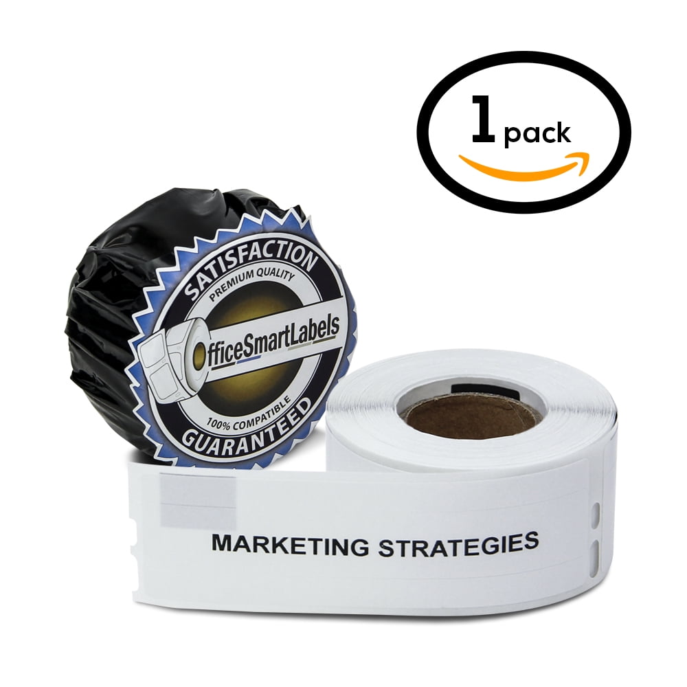 1 Roll of Dymo 30327 Compatible White (1up) File Folder Labels for