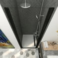 thumbnail image 5 of 28X72” 28-29.5”Wx72”H Frameless Pivot Shower Door, Matte Black Finish, 1/4” Clear Tempered Glass, 5 of 9