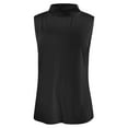 thumbnail image 6 of Women Summer Tops Top Tee Womens Fit Turtleneck Slim Blouse Shirt Sleeveless Solid Women's Blouse Camisole with Support Bra Glitter Girl Compression Tops for Women Top 3x Christmas Workout Black 3XL, 6 of 6