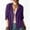 Purple, variant on Ynynloco Womens 100%Cotton Tops 3/4 Sleeve Lightweight Drawstring Hoodies Button V Neck Casual Blouses Shirts