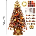 thumbnail image 3 of Aoznliie DIY Beaded Christmas Tree Kit, Bead Kit Xmass Tree with Maple Topper & Lights, Ideal Tabletop Christmas Decor for Home Office, 3 of 8