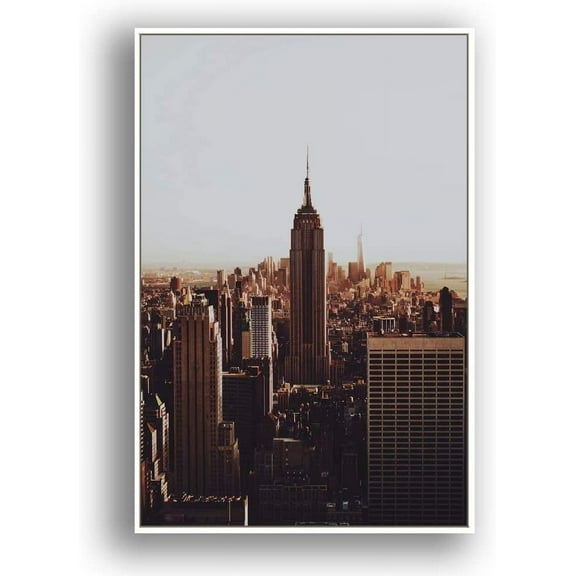 IDEA4WALL Framed Canvas Wall Art for Living Room, Bedroom Brooklyn Bridge and New York City Canvas Prints for Modern Home Decoration Ready to Hang