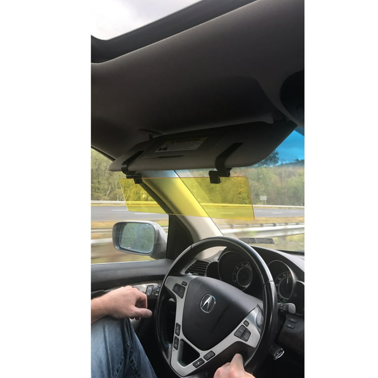 Glare Guard Yellow Night Driving Polarized Car Visor Extender