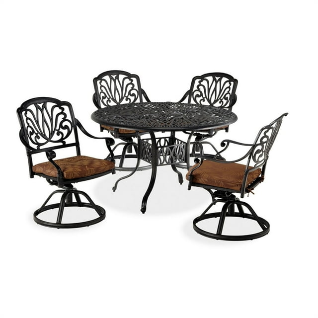 Homestyles Capri Gris Aluminium 5 Pièces Ensemble de Salle à Manger