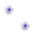 thumbnail image 4 of pitrice 1/2/3/5 Maille Fascinator Femmes Coiffure Prom Maquillage Nuptiale Scène Réglable Performance Photo Coiffe Fille Bande de Cheveux Violet Clair 2PCS, 4 of 6