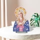 thumbnail image 4 of Pintura de diamantes DIY Virgen María Dibujo de diamantes católico Religiones Punto de cruz Amarillo azul, 4 of 7