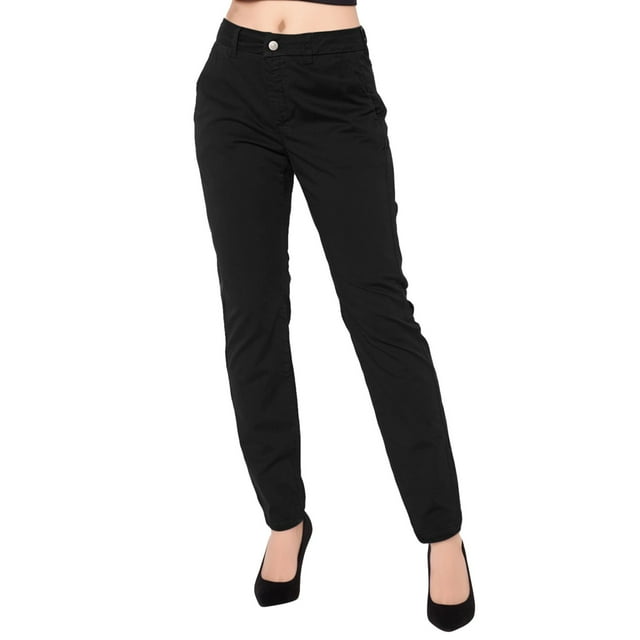 Women's Elegant Straight Leg Suit Pants - Solid Color, Zipper Button Closure, True to Size Fit for Daily/Work Occasions, Cold Wash & Line Dry