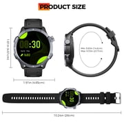EIGIIS J47 Smart Watch for Men(Answer/Make Calls) 1.43’’ AMOLED Rugged Smart Watch for iOS Android IP68 Waterproof Smartwatch with 100+ Sports Modes