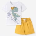 thumbnail image 2 of UAYOTSE Toddler Boy Summer Clothes Outfits Kids Cotton Short Sleeve Shirt Shorts Set 2 7 Years,Sizes 3-4 Years, 2 of 9