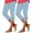 Light Blue#6, variant on Drovellove Women's Plus Size High Waisted Capri Joggers – Slim Fit Yoga Pants for Workout & Casual Wear