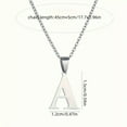 thumbnail image 7 of HOOUN 316L Stainless Steel Silver Gold A to Z Letters Pendant Chain Necklace Jewelry-Gold-GOLD R, 7 of 7