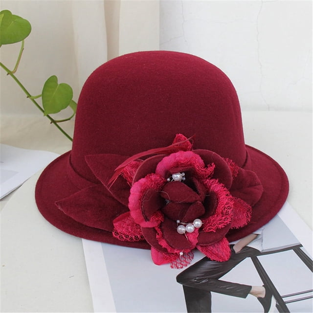 Chapeaux Seau jusqu'à 10$ Rouges Mode Béret Style Français Chapeau de Peintre Vintage Chaud Chapeau de Fête