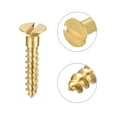 thumbnail image 4 of Uxcell M3 x 16mm Wood Screws Slotted Flat Head Brass Self-Tapping Screw 100 Pack, 4 of 5