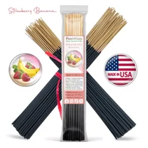 Strawberry Banana Incense Sticks 11" Bulk - 1 Bundle 85 to 100 Sticks - Smooth and Clean Long Burn Time, 45 to 60 Minutes.