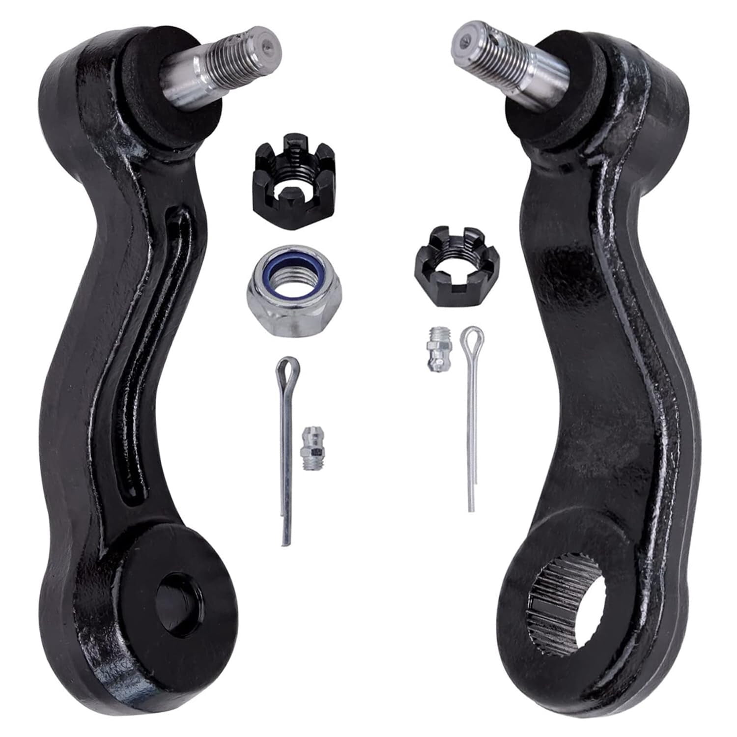 Detroit Axle - Front 17pc Suspension Kit for Chevy K1500 Tahoe Escalade 1995-2000, Wheel Bearing Hubs Upper Control Arms Lower Ball Joints Sway Bar Links Tie Rod Ends Pitman Idler Arms Bracket